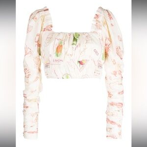 We Are Kindred - Jeanne mutton-sleeve crop top